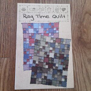 Rag Time Quilt Sewing Pattern Frayed Raw Edge Shabby Farmhouse Decor Quilting